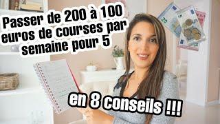 8 ASTUCES COURSES POUR DIVISER SON BUDGET PAR 2 !!! ORGANISATION COURSES ET REPAS