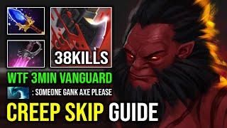 How to Creep Cutting Axe Offlane 3 Min Vanguard 1 Hit Delete Khanda 1v5 Pure Helix Spin Dota 2