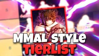 MMA Legends STYLE TIER LIST...  (MMAL)