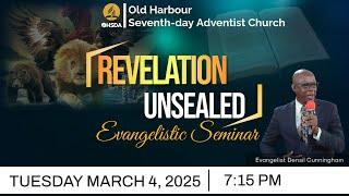 OHSDA Revelation Seminar | "Revelation Unsealed" | Tuesday, March 4, 2025 @ 7:15 PM