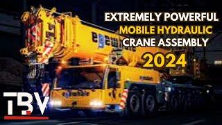 extremely powerful mobile hydraulic crane assembly