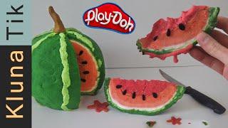 PLAY-DOH WATERMELON for BREAKFAST!! - klunatik - 粘土, пластилин, pâte à modeler mangeant, 橡皮泥