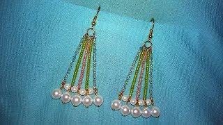 Seed Bead Chandelier Earrings Making / tutorial / DIY