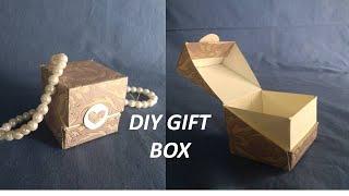 How to make gift box ? / DIY Paper Gift Box / DIY jewelry Box / Easy paper box making at home