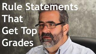 Rule Statements That Get Top Grades