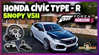 Forza Horizon 5  Honda Civic Type R 2018 (Steering Wheel w/ Clutch + Shifter) Gameplay - Snopy V5H