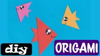 Vissen vouwen van papier (origami) - makkelijk knutselwerkje voor kinderen