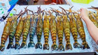 Longer than your hand！GIANT River Prawns in Bangkok, Grilled Oysters/巨大烤河蝦, 正宗泰國蝦-Thai Street Food