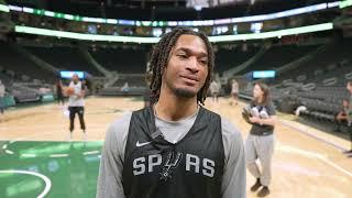 Stephon Castle Discusses San Antonio Spurs vs. Milwaukee Bucks, Shooting Over Victor Wembanyama