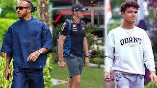 Lewis Hamilton Max Verstappen & more F1 Drivers arrive in style in Singapore | F1 Paddock BTS