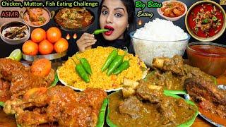 ASMR Eating Spicy Mutton Josh Curry,Chicken Curry,Rice,Biryani,Egg Big Bites ASMR Eating Mukbang