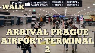 Landing and Arrival Walk at Václav Havel Airport Prague Czechia