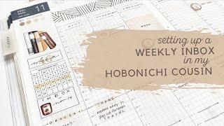 hobonichi cousin | setting up a weekly INBOX