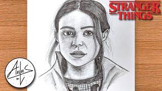 How To Draw Max  | Stranger Things Drawing Tutorial Easy