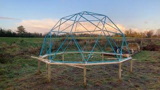 Geodesic Dome Greenhouse Construction - Part 1