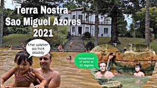 Terra Nostra Sao Miguel Azores 2021 |Volcanic hot swimming pool in hot water 40 degrees