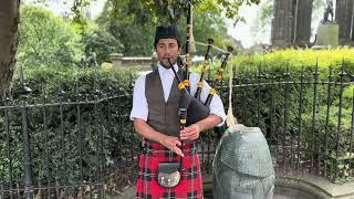 ‘Bag Pipes in Edinburgh’