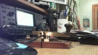 Old telegraph key morse code QSO EI2KC and EB5GGB