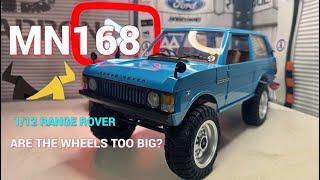 MN168 1/12  Range Rover are the wheels too big? Box opening and review