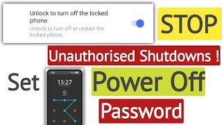 How To Set PASSWORD Before Switch Off Phone | আপনার ফোন Switch Off করার আগে Password সেট করুন