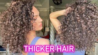 How to Make Fine/Thin Curly Hair Look Thicker | THE GLAM BELLE