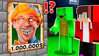 Why Creepy BLIPPI is WANTED ? Mikey and JJ vs BLIPPI.EXE ! - in Minecraft Maizen