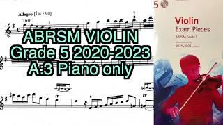 Grade 5 violin 2020 2023 A3 Piano only