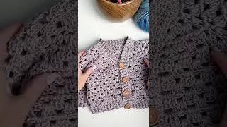 Crochet a cardigan for babies and children #crochet #crochetsweater #crochetaddict #crochettutorial