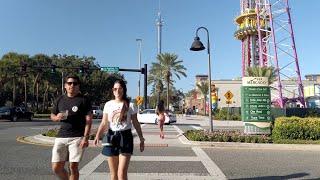 Walking International Drive Orlando from The Pointe to Sand Lake Road · Florida USA 4K