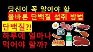 단백질의 효능은? 당신이 꼭 알아야 할 올바른 단백질 섭취 방법! 하루 권장 단백질은?