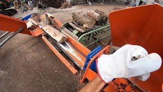 WOOD SPLITTING WITH HYDRAULIC SPLITTER! [GoPro POV]