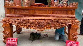 Bàn thờ đẹp cao cấp gỗ hương đá | Đồ Gỗ Thành Khuyên