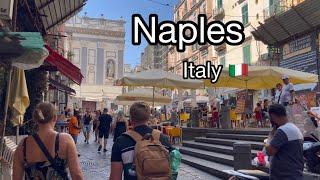 Naples Italy  Walking Tour (4K HD) August 10, 2024 Napoli Italia City Walk