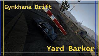 Gymkhana Drift: Yard Barker  - all stars and all poles hit  - BeamNG.drive mission