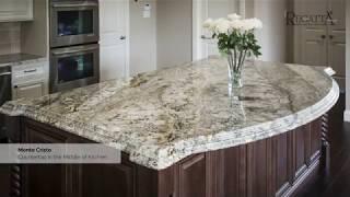 A variety of granite kitchen countertops