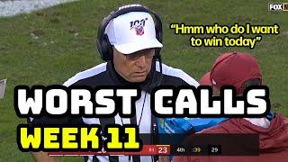 Top 10 worst calls from Week 11 | NFL Officiating 2019