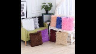 Fur Cushion Cover - Luxury Throw Pillow Case Soft Fluffy Plush Cushions Protector Covers