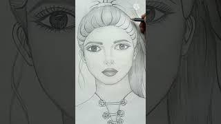 cute girl drawing#drawing