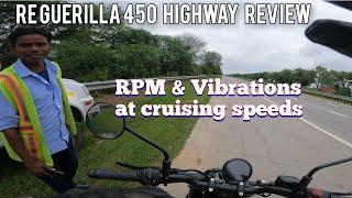 RE Guerrilla 450 HIGHWAY REVIEW | RPM & Vibration at Cruising Speeds | Full 80-160 kmh TEST