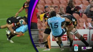 Brodie Retallick flattens Ben Donaldson with massive hit