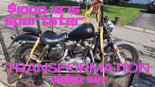 $1000 1975  SPORTSTER TRANSFORMATION Video  Six