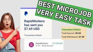 My first withdrawal in Rapidworkers | How to earn in Rapidworkers | How to withdraw in Rapidworkers