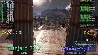 Linux vs Windows - Assassin's Creed Odyssey Benchmark (1080p Medium)