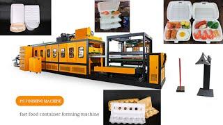 PS foam lunch box food containers making machine disposable fast food box production machine