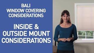 Bali Blinds and Shades - Inside and Outside Mount Considerations