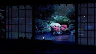 Rain On Japanese Zen Garden At Night - Part 2ㅣFor Sleep, Study, Relaxation | Calmbience Rain Sounds