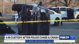 SWAT officer injured after police pursuit ends in crash at 30th and Fall Creek Parkway