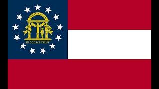 Georgia flag. USA.