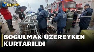 BOĞULMAK ÜZEREYKEN KURTARILDI