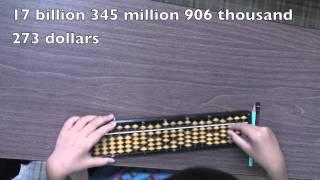 Amazing abacus addition by Japanese girl, age 7